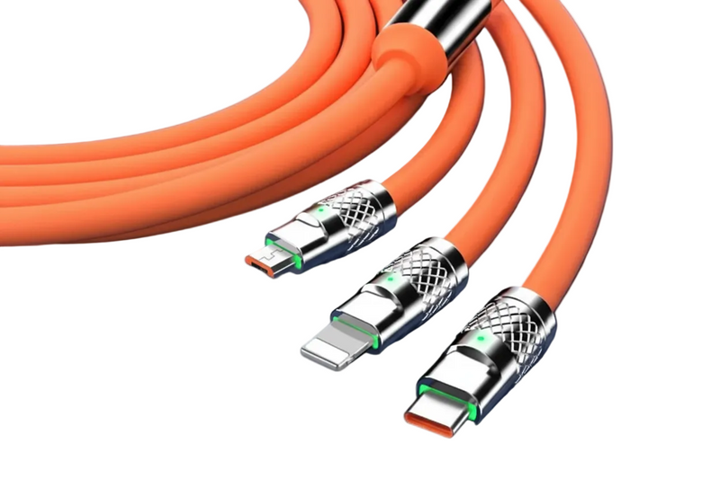 Cabo de Carregamento Rápido de Metal 3 em 1 (4706)