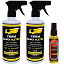 2 Ceras Cristalizadora L3D Facil Aplicação Aromatizante Automotivo Spray Essência Carro Novo