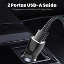 H'Maston CB-07 Carregador para Celular Veicular Carro Fonte 2 entradas USB