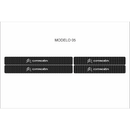Kit 4 Peças Adesivo de Soleira Fibra de Carbono