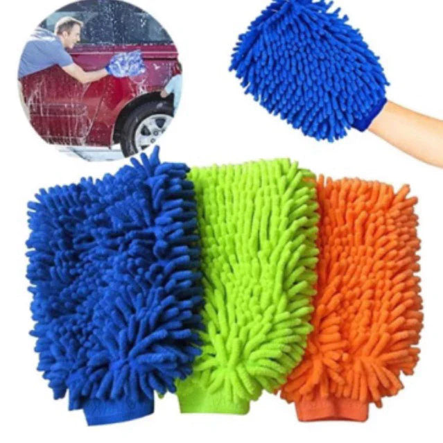 Kit 2 Luvas de Microfibra Multifuncional Superfina para Limpeza Lavagem de Carro Toalha de Limpeza Luva de Microfibra