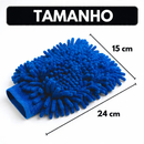 Kit de Lavagem Automotiva Flanela de Microfibra 30x40cm + Luva Microfibra + 05 Pincel Detalhamento