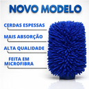 Kit de Lavagem Automotiva Flanela de Microfibra 30x40cm + Luva Microfibra + 05 Pincel Detalhamento