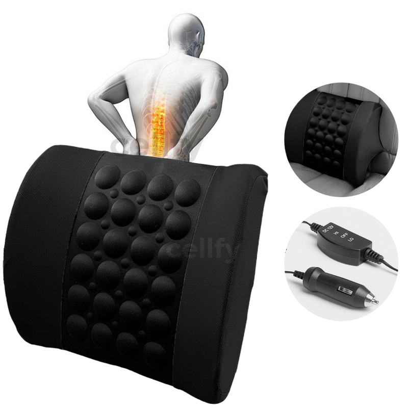 Almofada para Lombar Carro Caminhão Suporte Veicular de Massagem Vibração Lombar Automóvel