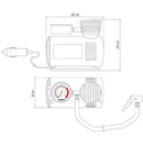Compressor de ar portátil p/ carro 300psi 50W 12V Tramontina