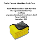 Toalha Pano Limpeza 30x40 48g 2 Lados Limpar Carros sem Arranhar Multiuso De Microfibra Macia
