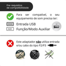 Adaptador Receptor Bluetooth Usb Musica Som Chamada Carro